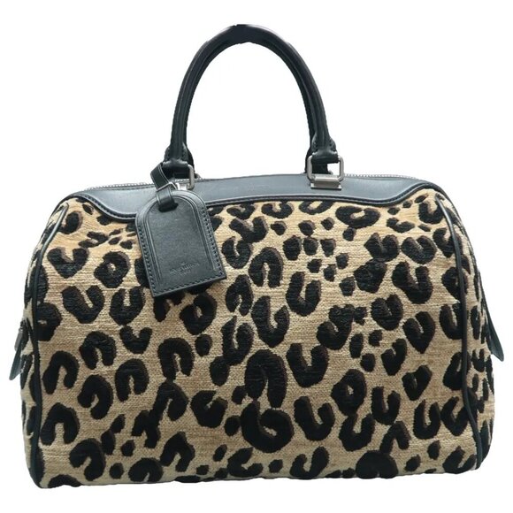 Louis Vuitton Handbags - 100% Authentic Louis Vuitton Speedy Khaki Leopard Velvet Tote 1374-112224